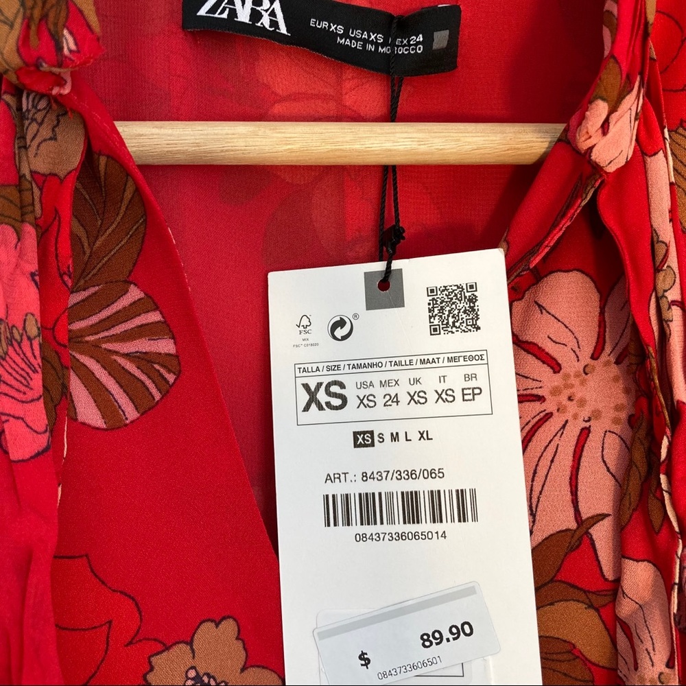 NWT Zara dress 🌺☮️😍 - Picture 7 of 7